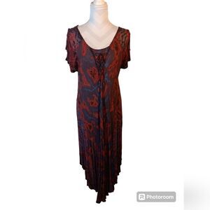 Tie Dyed Cold Shoulder Maxi Dress